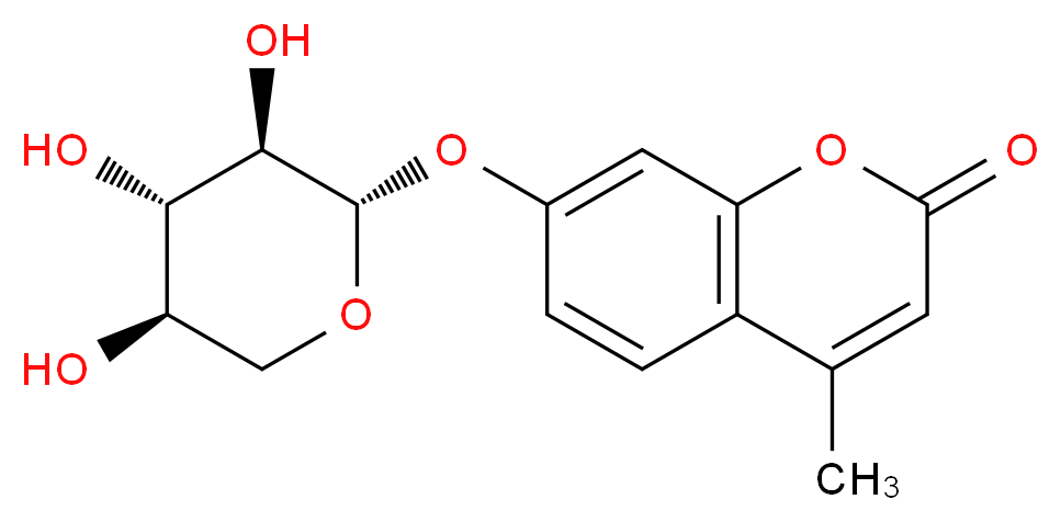 4-METHYLUMBELLIFERYL &alpha;-L-ARABINOPYRANOSIDE_分子结构_CAS_69414-26-2)