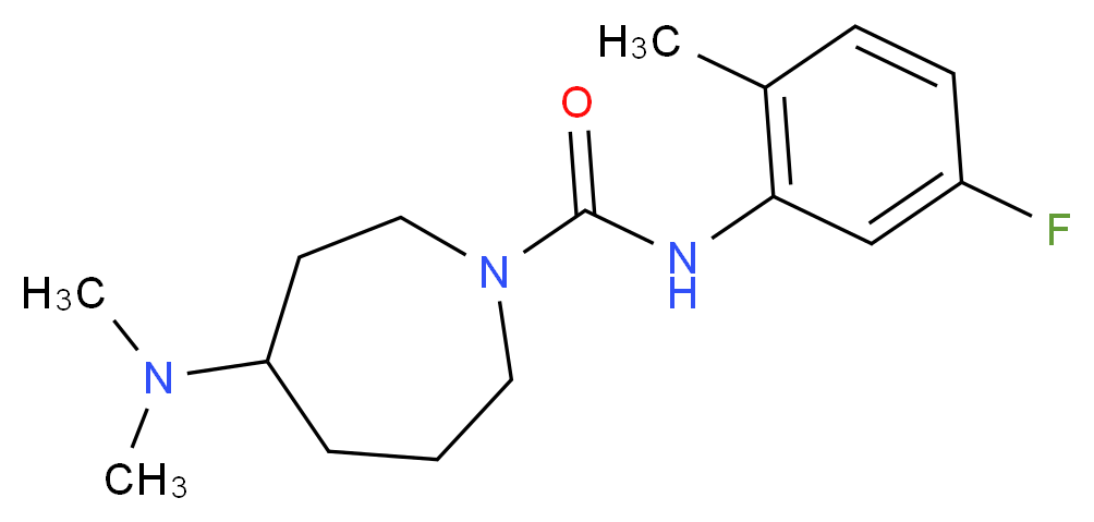 4-(dimethylamino)-N-(5-fluoro-2-methylphenyl)azepane-1-carboxamide_分子结构_CAS_)