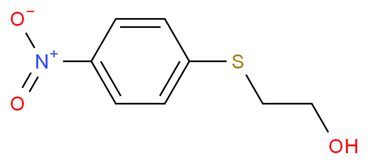 2-((4-Nitrophenyl)thio)ethanol_分子结构_CAS_13287-76-8)