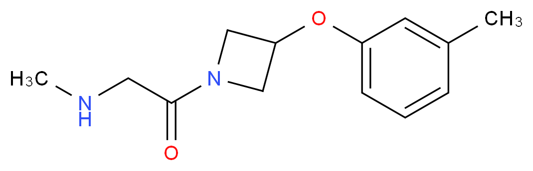 N-methyl-2-[3-(3-methylphenoxy)azetidin-1-yl]-2-oxoethanamine_分子结构_CAS_)