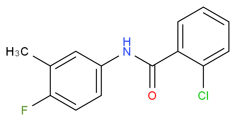 2-Chloro-N-(4-fluoro-3-methylphenyl)benzamide_分子结构_CAS_454470-44-1)