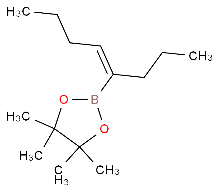 4,4,5,5-tetramethyl-2-[(4E)-oct-4-en-4-yl]-1,3,2-dioxaborolane_分子结构_CAS_177949-95-0