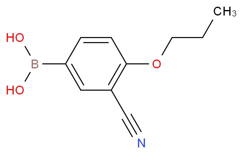 (3-cyano-4-propoxyphenyl)boronic acid_分子结构_CAS_279262-22-5