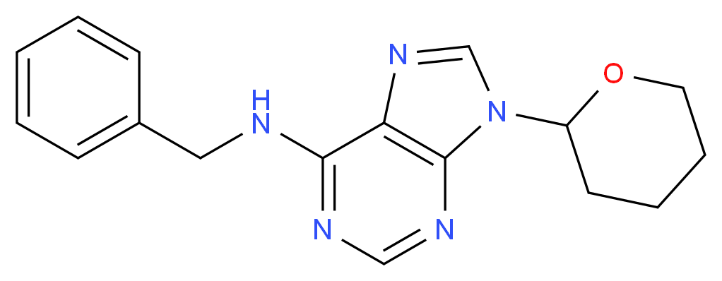 N-Benzyl-9-(2-tetrahydropyranyl)adenine_分子结构_CAS_2312-73-4)