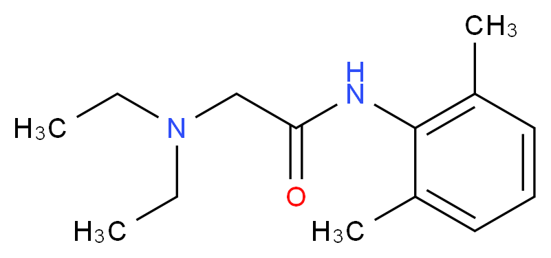 N1-(2,6-Dimethylphenyl)-N2,N2-diethylglycinamide_分子结构_CAS_137-58-6)