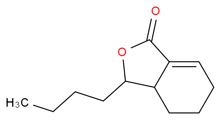 3-butyl-1,3,3a,4,5,6-hexahydro-2-benzofuran-1-one_分子结构_CAS_6415-59-4