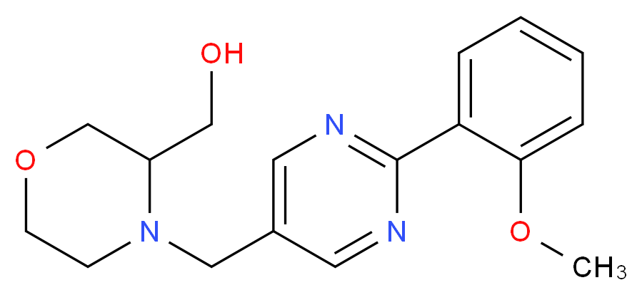 (4-{[2-(2-methoxyphenyl)pyrimidin-5-yl]methyl}morpholin-3-yl)methanol_分子结构_CAS_)