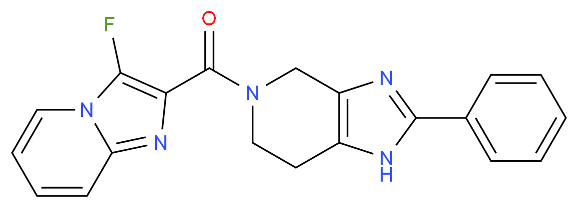 5-[(3-fluoroimidazo[1,2-a]pyridin-2-yl)carbonyl]-2-phenyl-4,5,6,7-tetrahydro-1H-imidazo[4,5-c]pyridine_分子结构_CAS_)