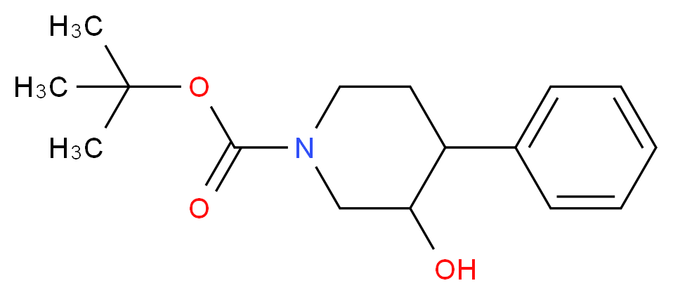 tert-butyl 3-hydroxy-4-phenylpiperidine-1-carboxylate_分子结构_CAS_1000931-04-3