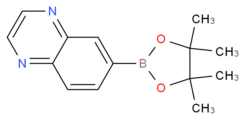 6-(4,4,5,5-Tetramethyl-1,3,2-dioxaborolan-2-yl)quinoxaline_分子结构_CAS_1167418-13-4)