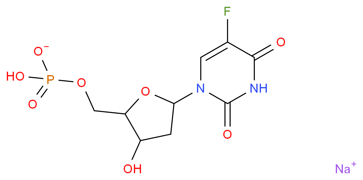 5-Fluoro-2′-deoxyuridine 5′-monophosphate sodium salt_分子结构_CAS_103226-10-4)