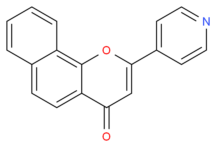 2-(pyridin-4-yl)-4H-benzo[h]chromen-4-one_分子结构_CAS_2110-25-0