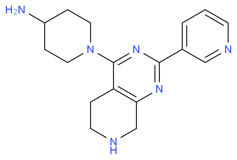 1-(2-pyridin-3-yl-5,6,7,8-tetrahydropyrido[3,4-d]pyrimidin-4-yl)piperidin-4-amine_分子结构_CAS_)