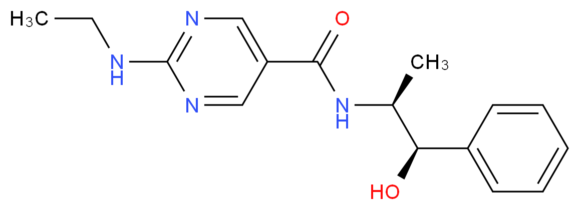 2-(ethylamino)-N-[(1S,2R)-2-hydroxy-1-methyl-2-phenylethyl]-5-pyrimidinecarboxamide_分子结构_CAS_)