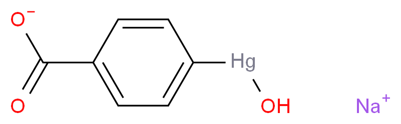 sodium (4-carboxylatophenyl)mercurol_分子结构_CAS_138-85-2