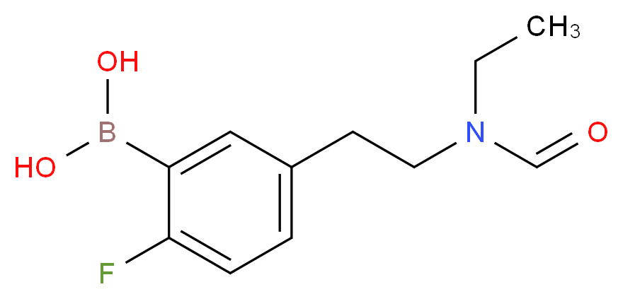 {5-[2-(N-ethylformamido)ethyl]-2-fluorophenyl}boronic acid_分子结构_CAS_874289-50-6