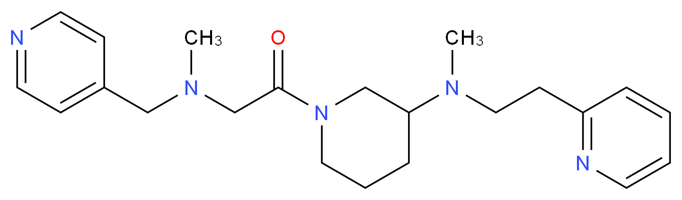 N-methyl-1-{[methyl(4-pyridinylmethyl)amino]acetyl}-N-[2-(2-pyridinyl)ethyl]-3-piperidinamine_分子结构_CAS_)
