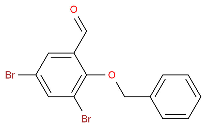 2-(benzyloxy)-3,5-dibromobenzaldehyde_分子结构_CAS_61657-63-4