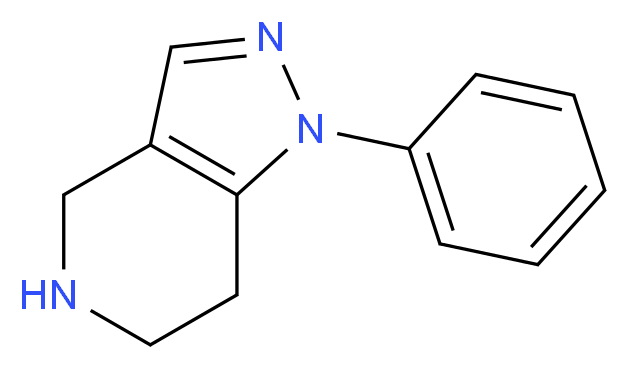 1-phenyl-1H,4H,5H,6H,7H-pyrazolo[4,3-c]pyridine_分子结构_CAS_396133-34-9