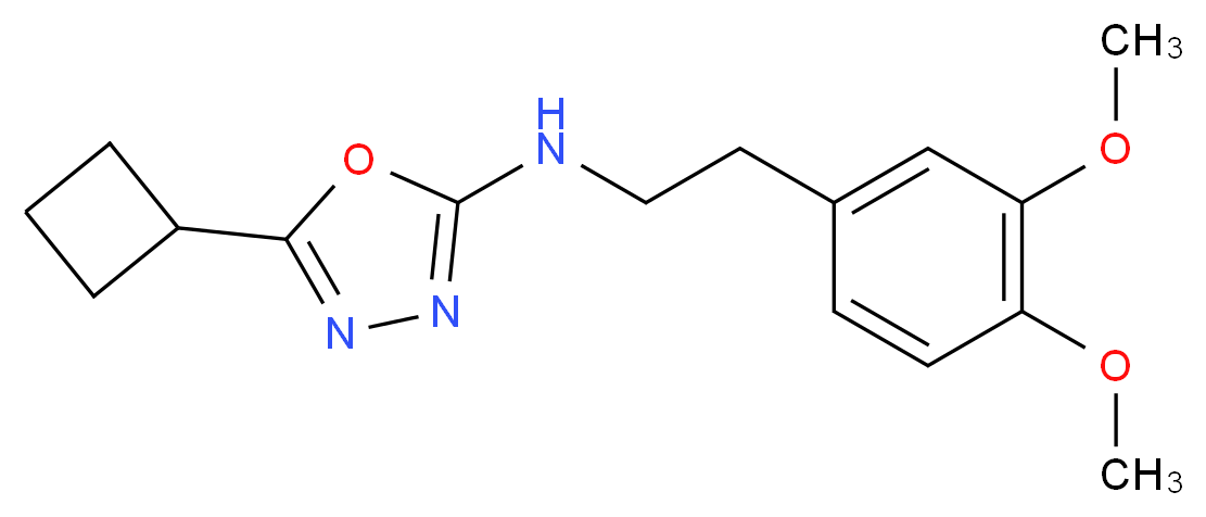 5-cyclobutyl-N-[2-(3,4-dimethoxyphenyl)ethyl]-1,3,4-oxadiazol-2-amine_分子结构_CAS_)