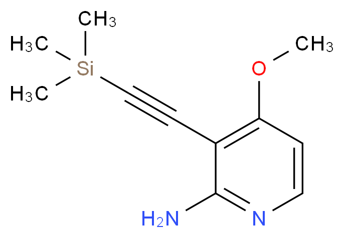 4-Methoxy-3-((trimethylsilyl)ethynyl)pyridin-2-amine_分子结构_CAS_)