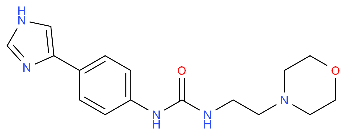 N-[4-(1H-imidazol-4-yl)phenyl]-N'-(2-morpholin-4-ylethyl)urea_分子结构_CAS_)