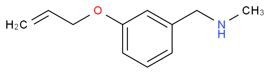 methyl({[3-(prop-2-en-1-yloxy)phenyl]methyl})amine_分子结构_CAS_869941-97-9