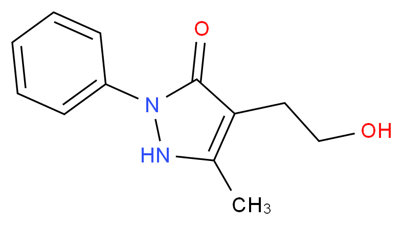 4-(2-hydroxyethyl)-5-methyl-2-phenyl-2,3-dihydro-1H-pyrazol-3-one_分子结构_CAS_861210-10-8