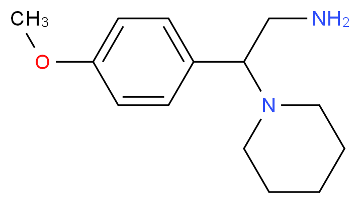 2-(4-methoxyphenyl)-2-(piperidin-1-yl)ethan-1-amine_分子结构_CAS_31466-51-0