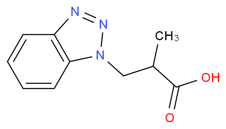 3-(1H-1,2,3-benzotriazol-1-yl)-2-methylpropanoic acid_分子结构_CAS_4233-62-9