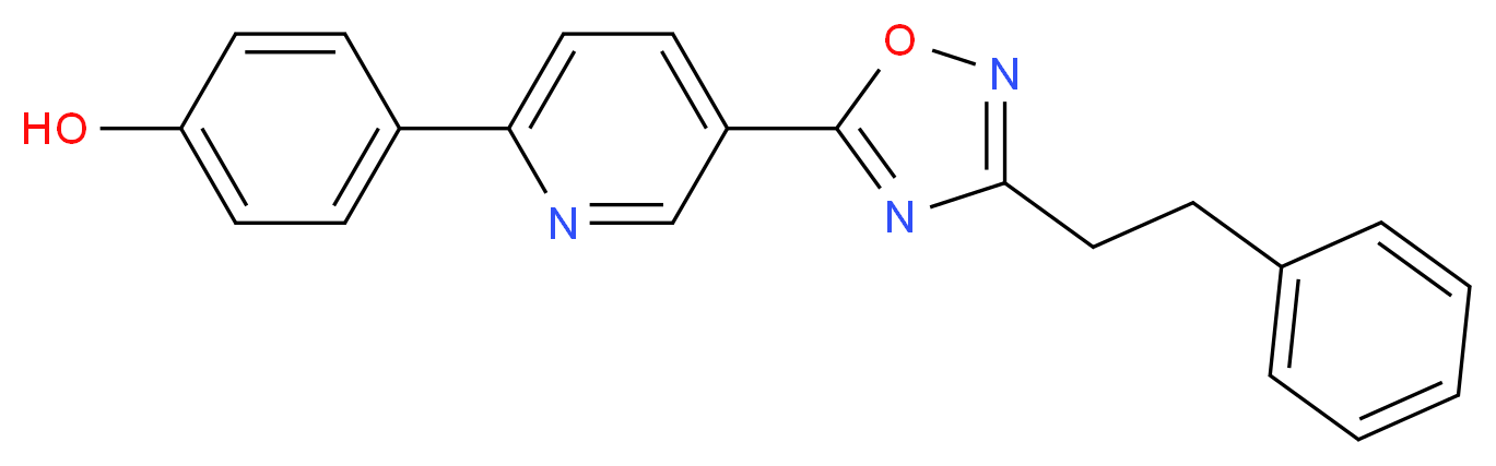 4-{5-[3-(2-phenylethyl)-1,2,4-oxadiazol-5-yl]pyridin-2-yl}phenol_分子结构_CAS_)
