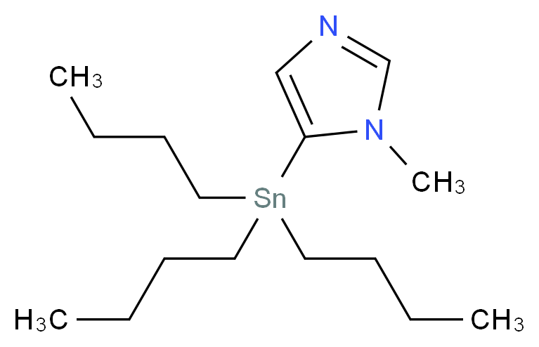 1-Methyl-5-(tributylstannyl)-1H-imidazole 97%_分子结构_CAS_147716-03-8)