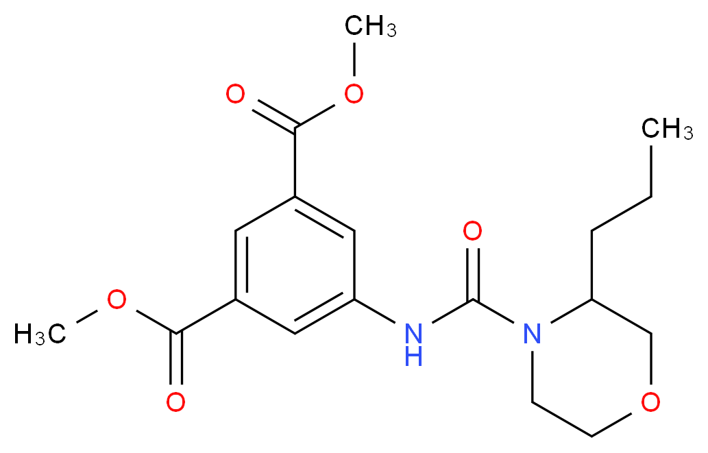 dimethyl 5-{[(3-propylmorpholin-4-yl)carbonyl]amino}isophthalate_分子结构_CAS_)