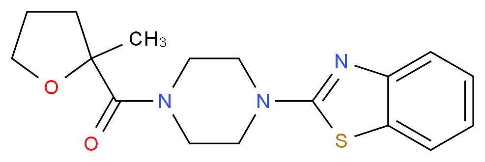 2-{4-[(2-methyltetrahydro-2-furanyl)carbonyl]-1-piperazinyl}-1,3-benzothiazole_分子结构_CAS_)