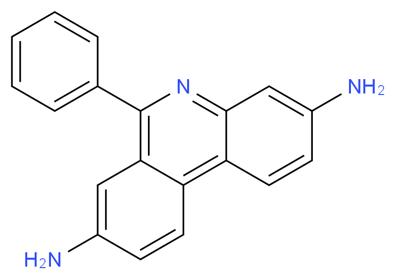 3,8-二氨基-6-苯基菲啶_分子结构_CAS_52009-64-0)