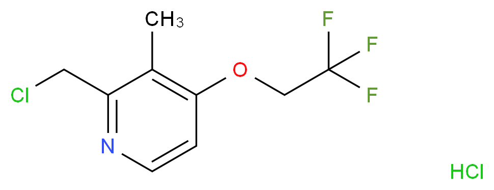 2-Chloromethyl-3-methyl-4-(2,2,2-trifluoroethoxy)pyridine, Hydrochloride_分子结构_CAS_127337-60-4)