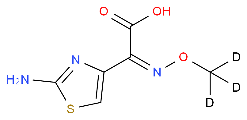 2-Amino-α-(methoxyimino)-4-thiazoleacetic Acid-d3_分子结构_CAS_)