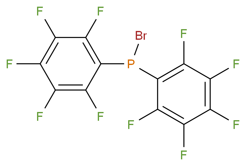 bromobis(pentafluorophenyl)phosphane_分子结构_CAS_13648-79-8