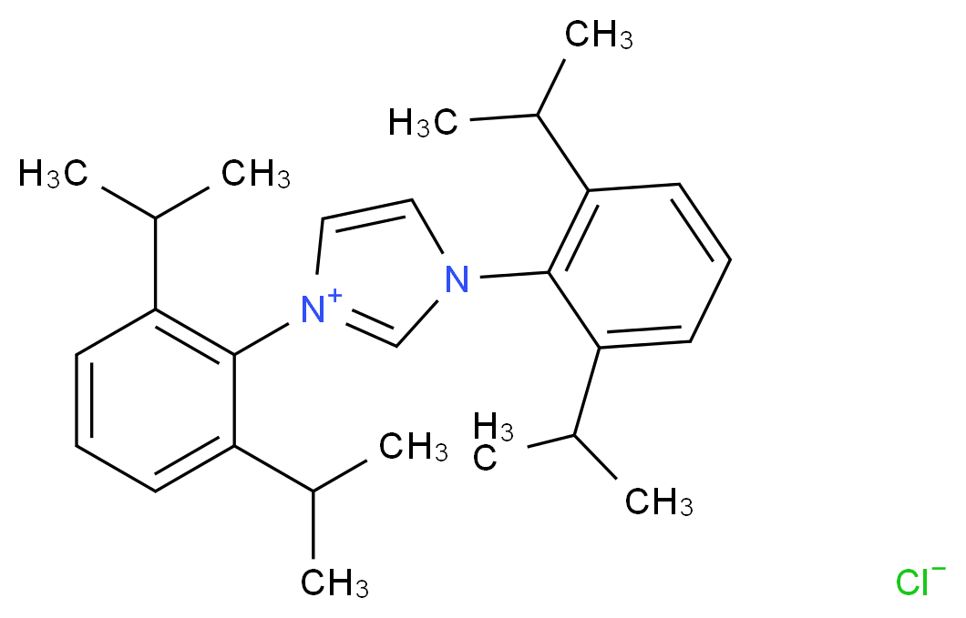 1,3-双(2,6-二异丙基苯基)氯化咪唑鎓_分子结构_CAS_250285-32-6)