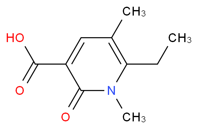 6-ethyl-1,5-dimethyl-2-oxo-1,2-dihydropyridine-3-carboxylic acid_分子结构_CAS_1123169-29-8