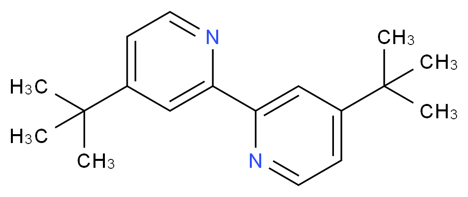 4,4'-Di-tert-butyl-2,2'-bipyridine_分子结构_CAS_72914-19-3)