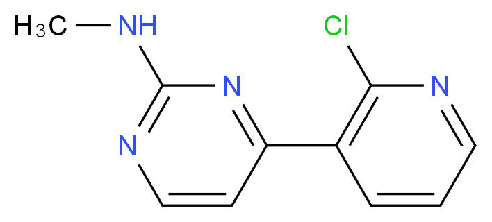 4-(2-chloropyridin-3-yl)-N-methylpyrimidin-2-amine_分子结构_CAS_870221-22-0