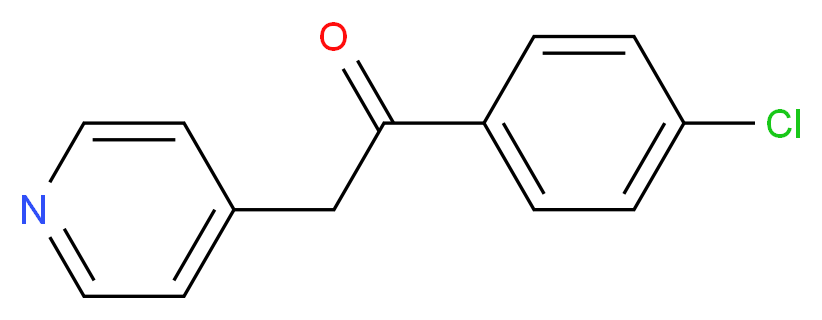 1-(4-chlorophenyl)-2-(pyridin-4-yl)ethan-1-one_分子结构_CAS_58158-45-5