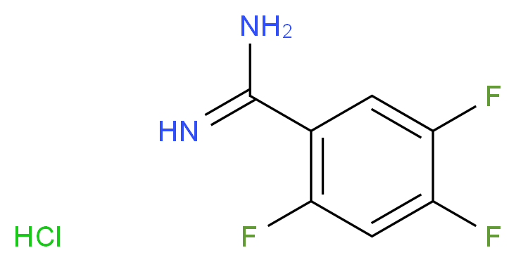 2,4,5-trifluorobenzene-1-carboximidamide hydrochloride_分子结构_CAS_764648-43-3