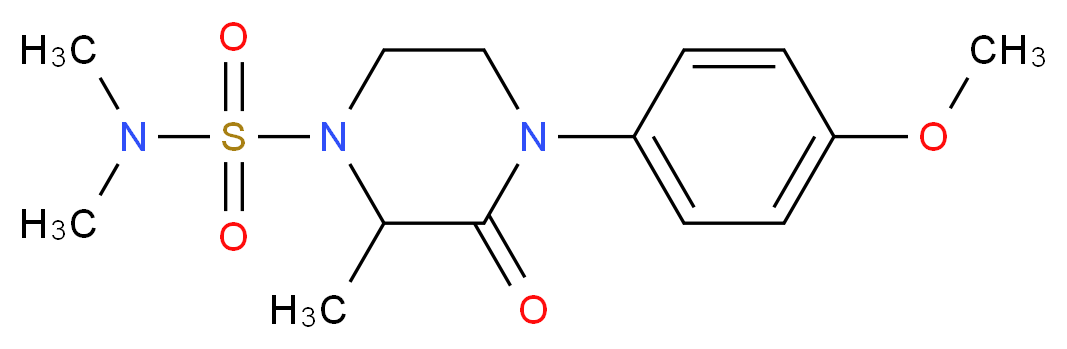 4-(4-methoxyphenyl)-N,N,2-trimethyl-3-oxo-1-piperazinesulfonamide_分子结构_CAS_)