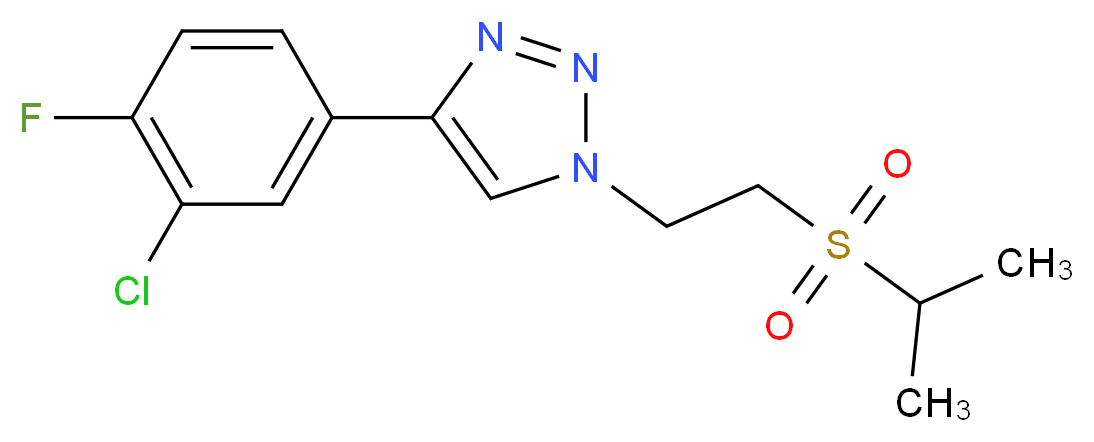 4-(3-chloro-4-fluorophenyl)-1-[2-(isopropylsulfonyl)ethyl]-1H-1,2,3-triazole_分子结构_CAS_)