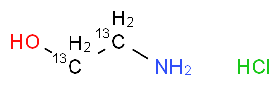 2-amino(1,2-<sup>1</sup><sup>3</sup>C<sub>2</sub>)ethan-1-ol hydrochloride_分子结构_CAS_1173019-25-4