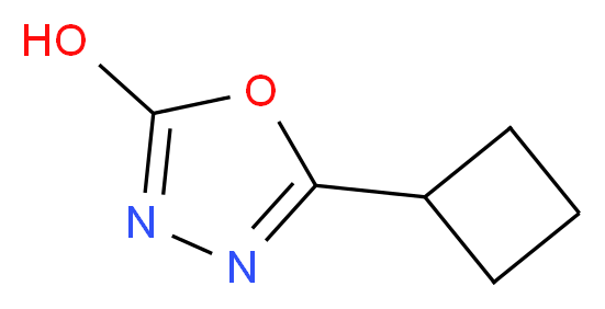 5-Cyclobutyl-1,3,4-oxadiazol-2-ol_分子结构_CAS_)