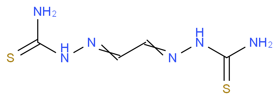 ({2-[(carbamothioylamino)imino]ethylidene}amino)thiourea_分子结构_CAS_1072-12-4