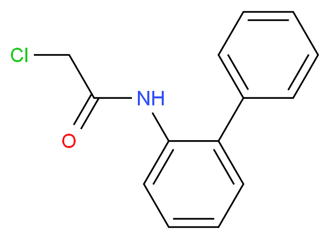 2-chloro-N-(2-phenylphenyl)acetamide_分子结构_CAS_23088-28-0